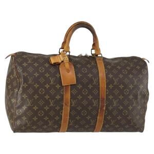 LOUIS VUITTON Monogram Keepall 50 Boston Bag M41426 LV Auth 158956